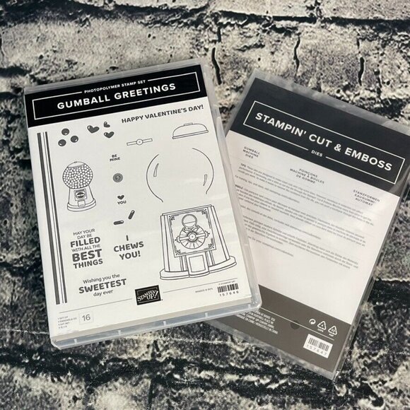 Stampin' Up! GUMBALL GREETINGS Stamps & GUMBALL MACHINE Dies